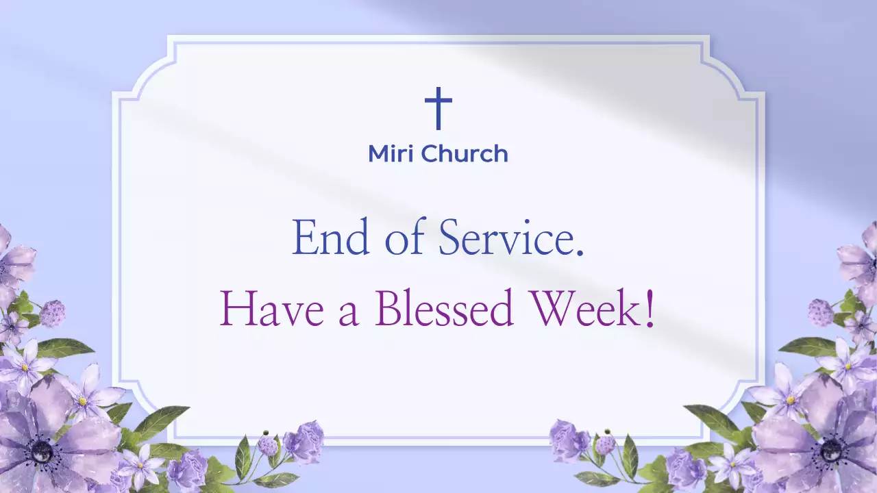 Bài thuyết trình thông báo của Nhà thờ Purple Elegant