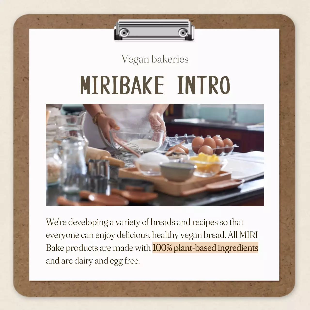 Beige Rustic Vegan Class Invitation Instagram Carousel