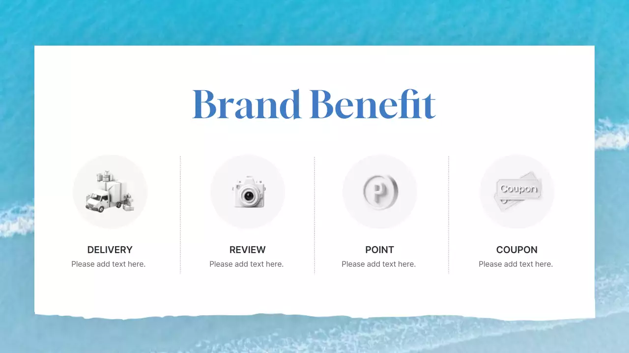 블루 미니멀 썸머 프리젠테이션