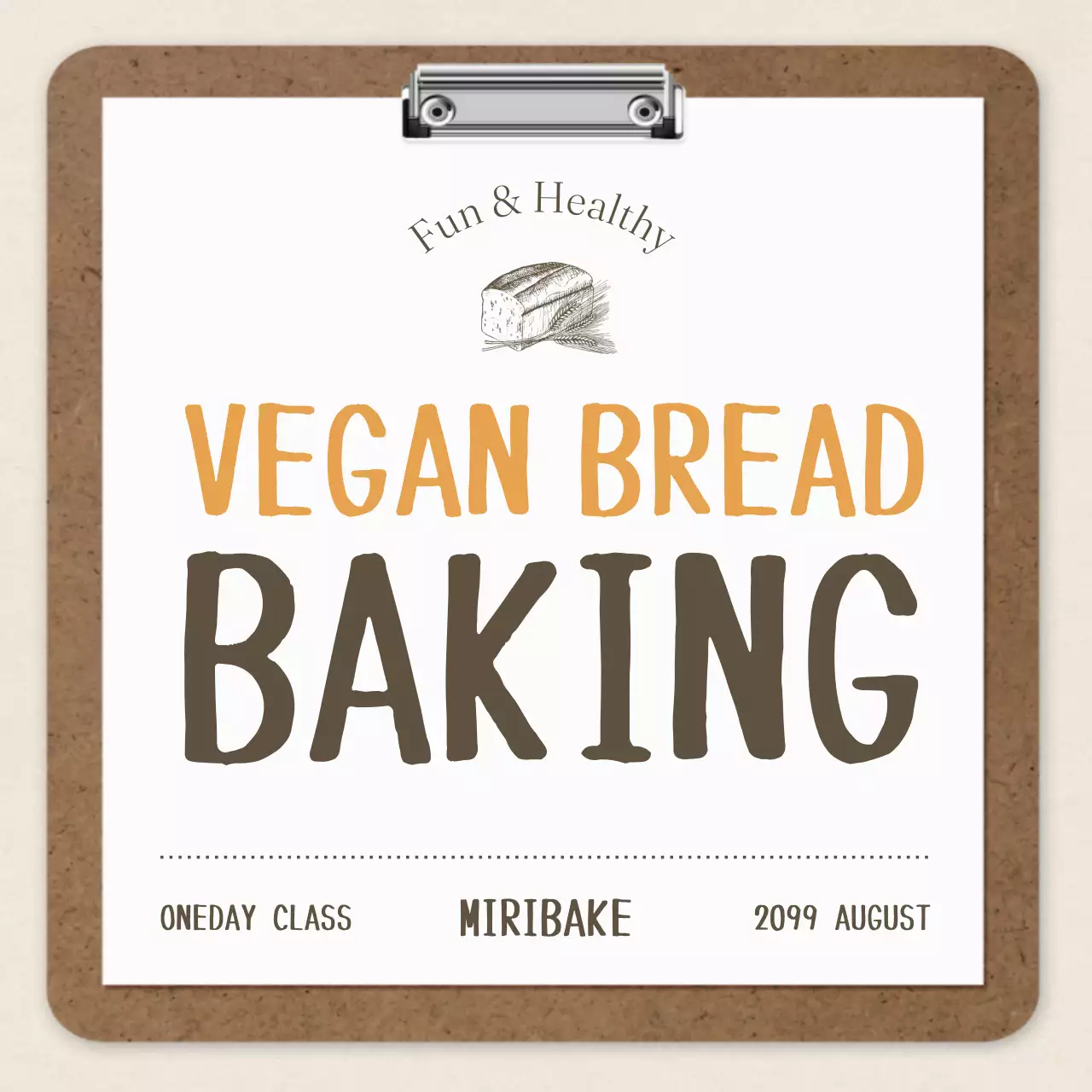 Beige Rustic Vegan Class Invitation Instagram Carousel