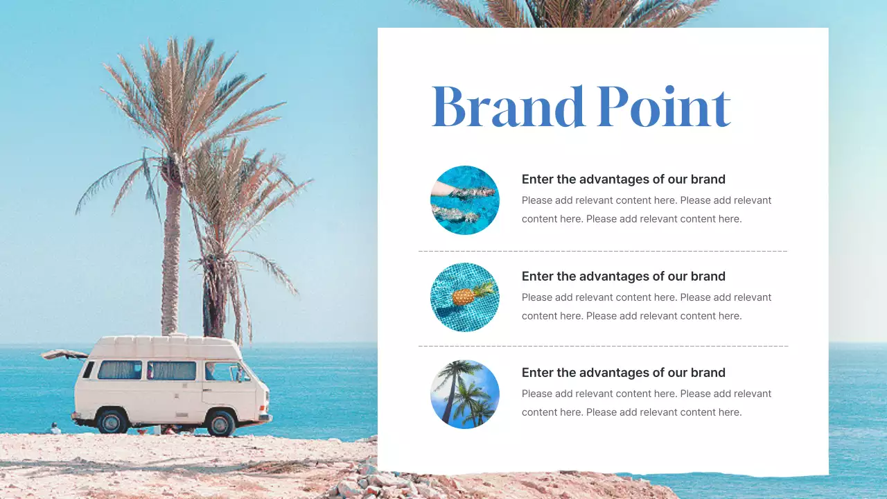 블루 미니멀 썸머 프리젠테이션