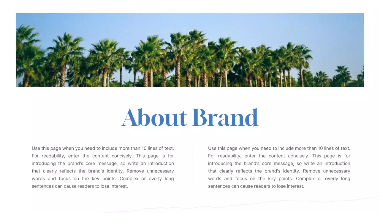 블루 미니멀 썸머 프리젠테이션