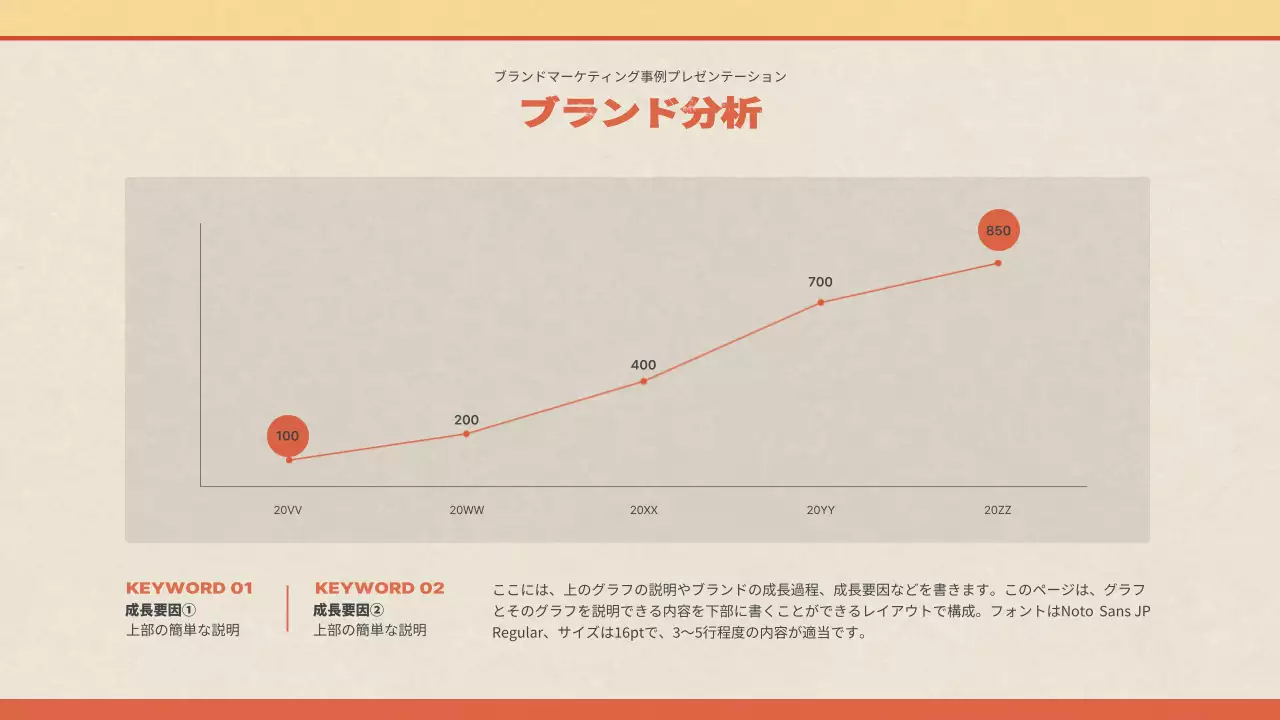 ベージュ モダン マーケティング プレゼンテーション