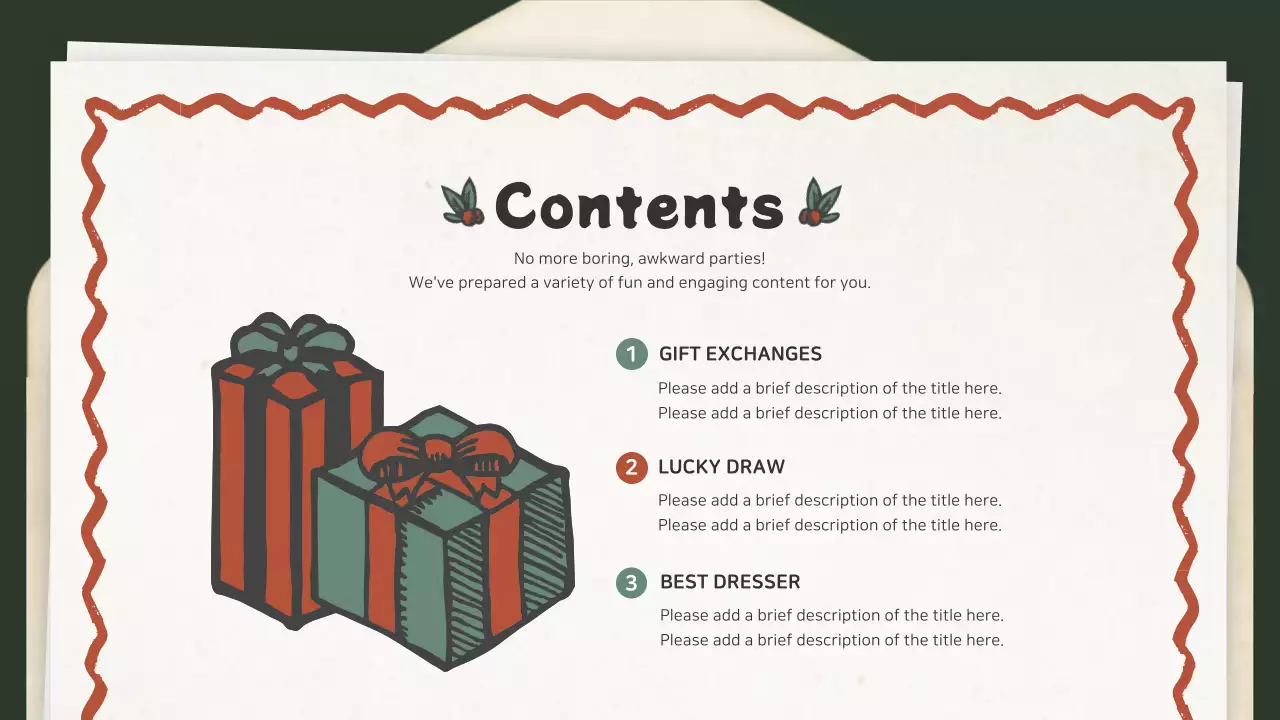 Beige Vintage Christmas Invitation Presentation