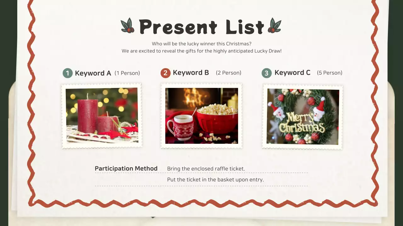 Beige Vintage Christmas Invitation Presentation