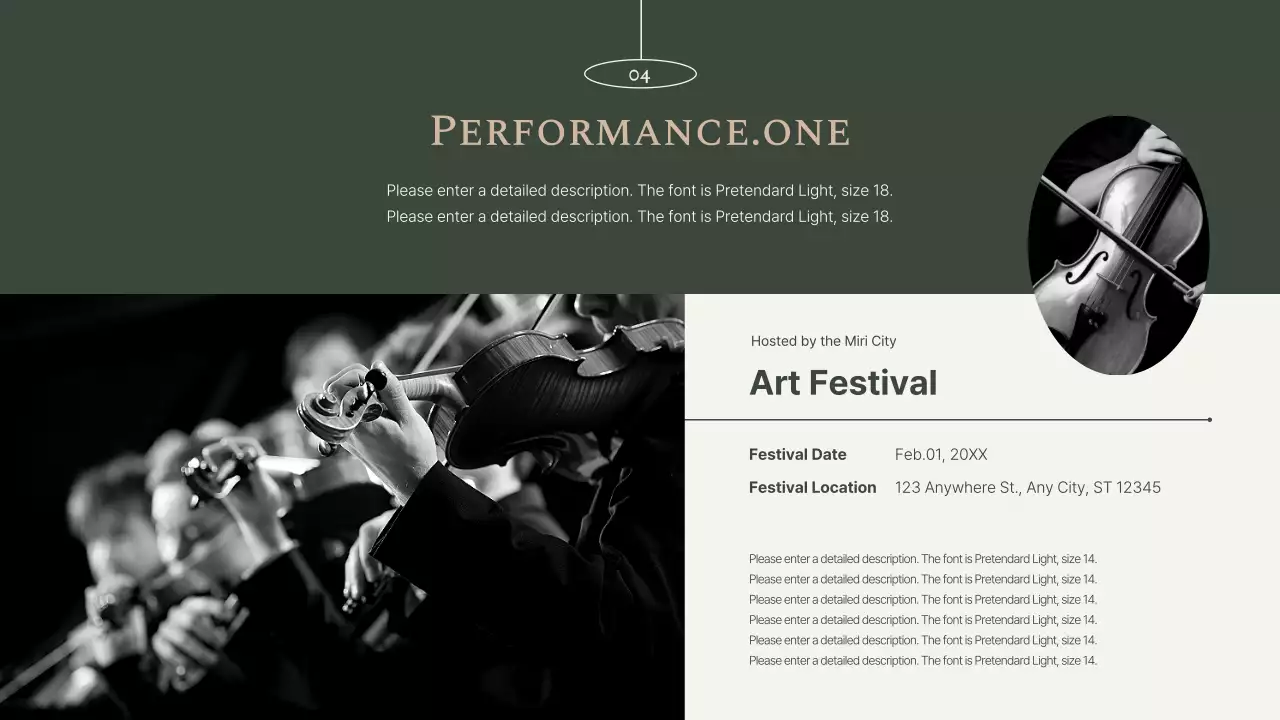 Green Elegant Music Portfolio Presentation