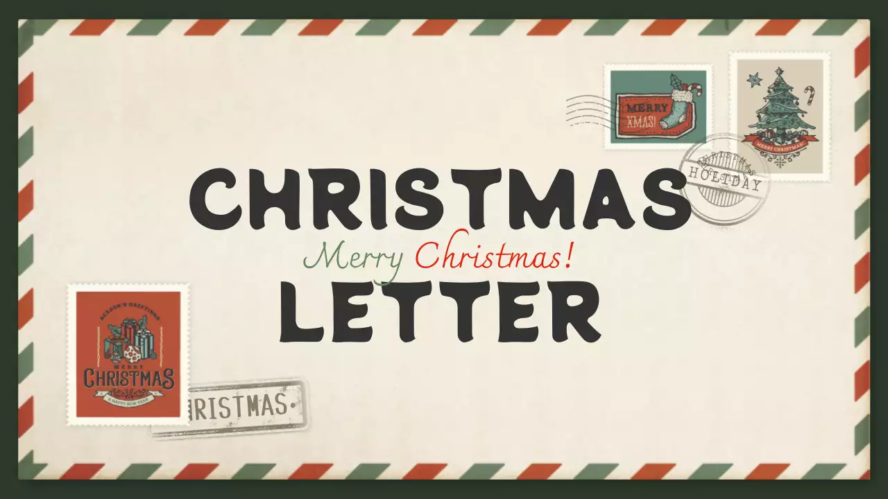 Beige Vintage Christmas Invitation Presentation