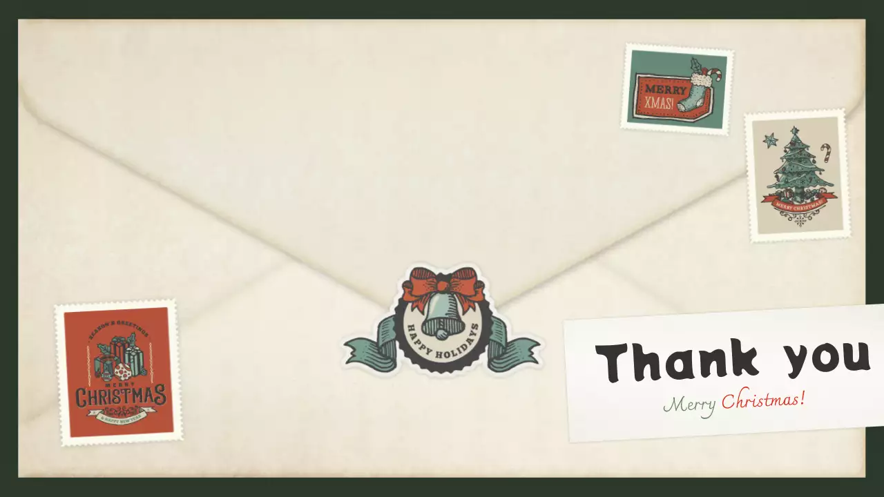 Beige Vintage Christmas Invitation Presentation