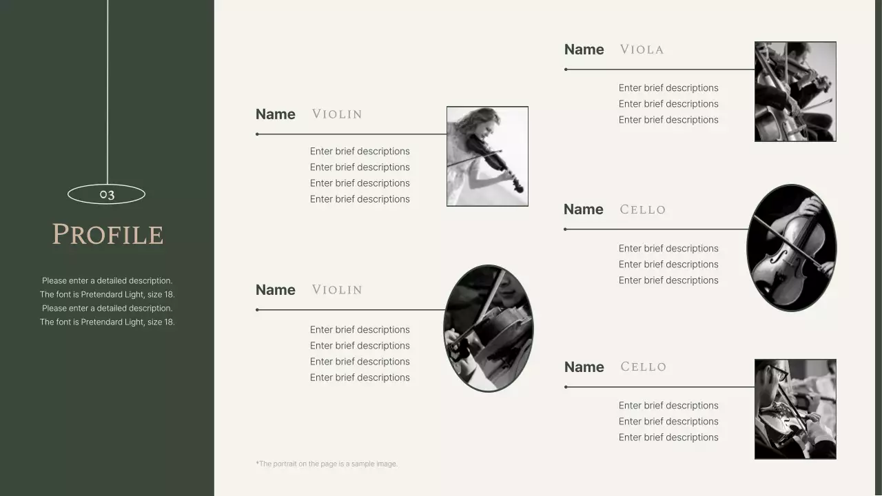 Green Elegant Music Portfolio Presentation