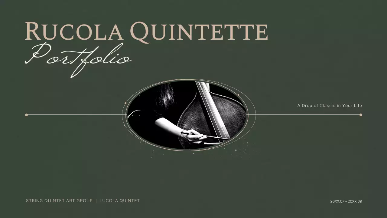 Green Elegant Music Portfolio Presentation