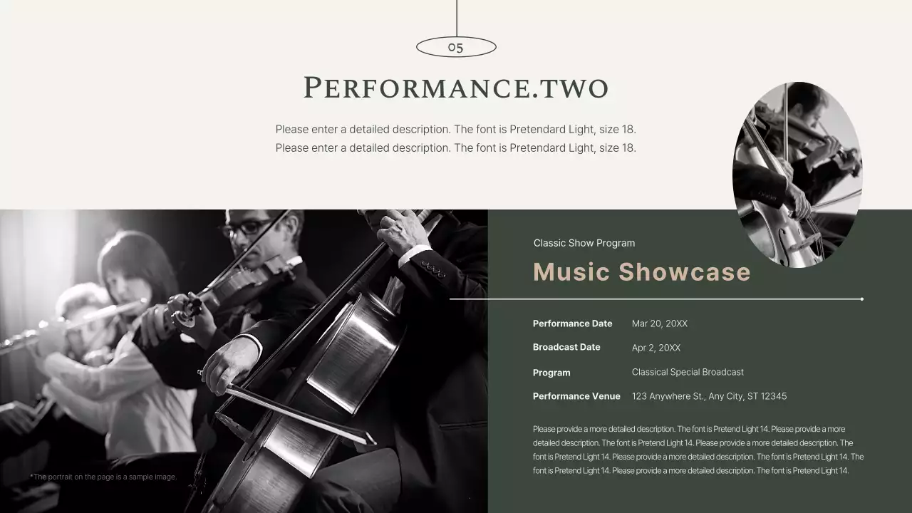 Green Elegant Music Portfolio Presentation