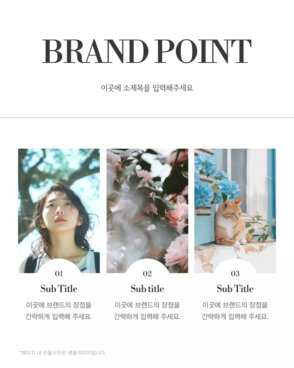 초록색의 빈티지한 여름 컨셉의 브랜드 SNS 게시글