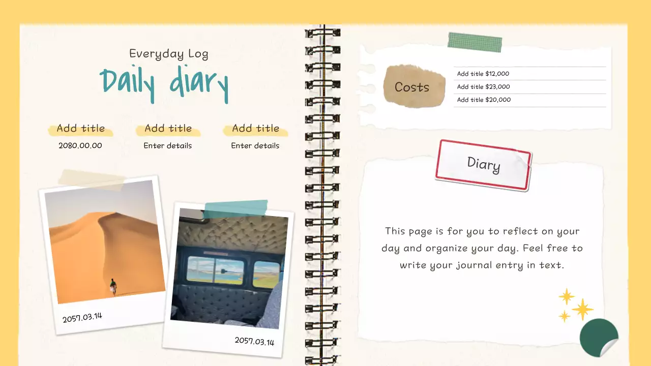 노랑의 아기자기한 여행 다이어리 계획서