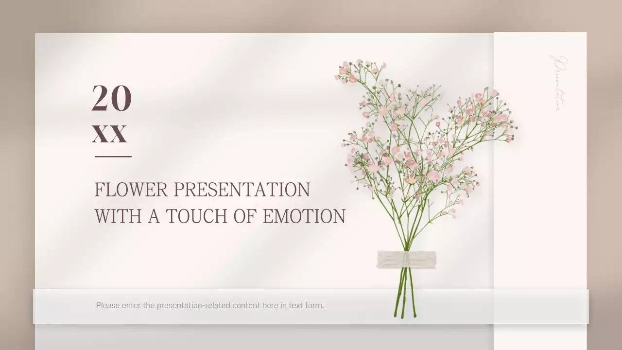 Beige Elegant Flower Presentation