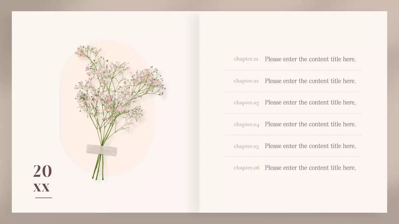 Beige Elegant Flower Presentation