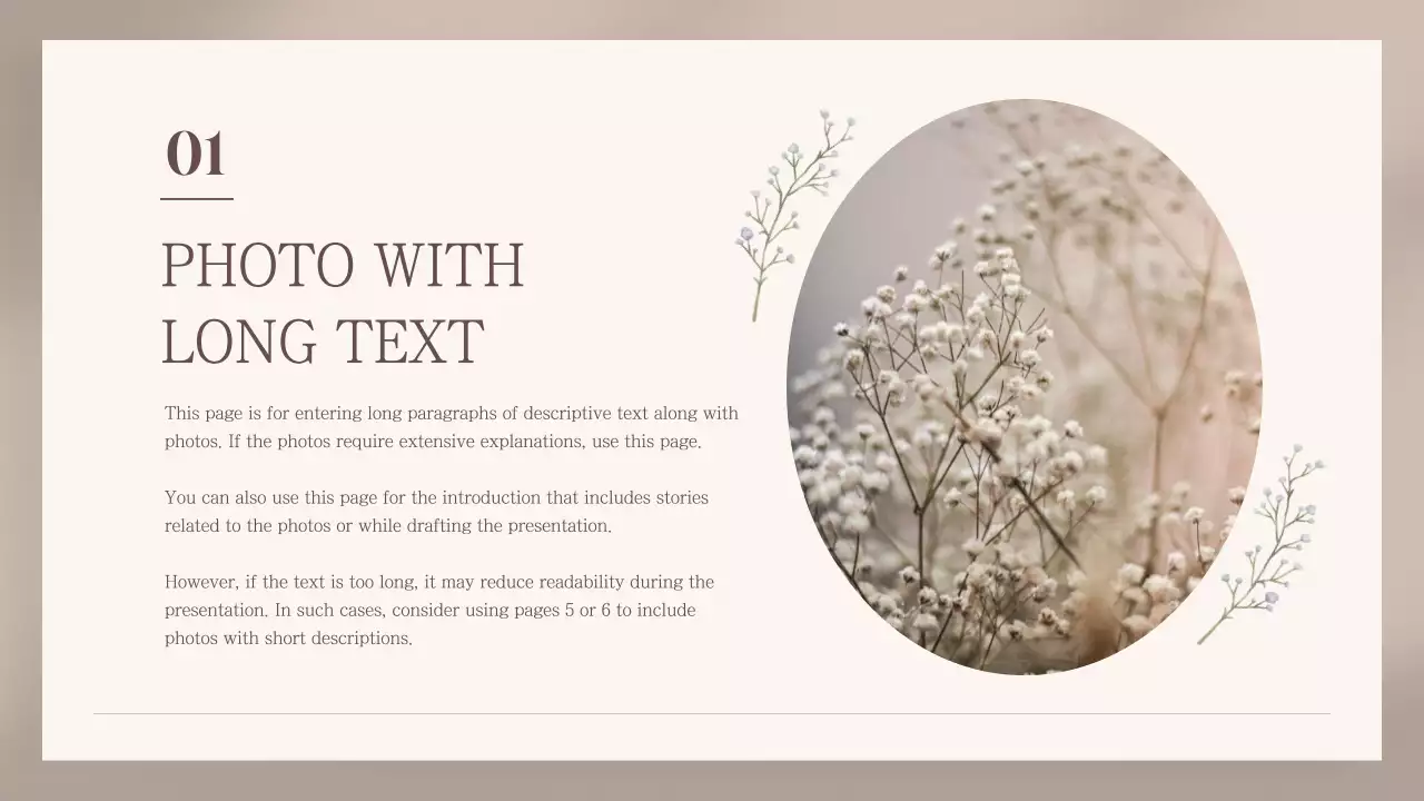 Beige Elegant Flower Presentation