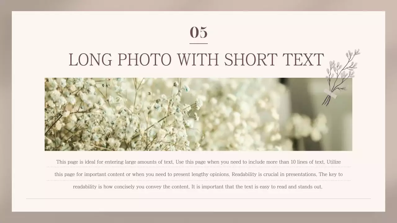 Beige Elegant Flower Presentation