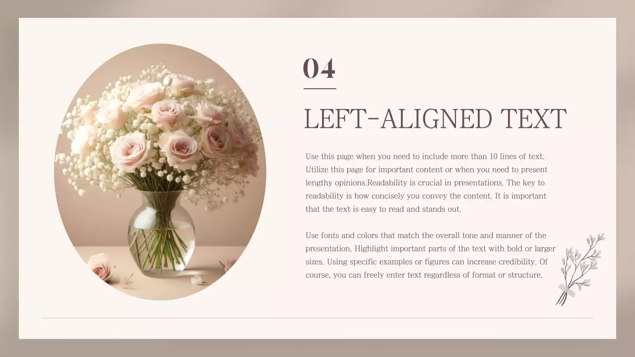 Beige Elegant Flower Presentation