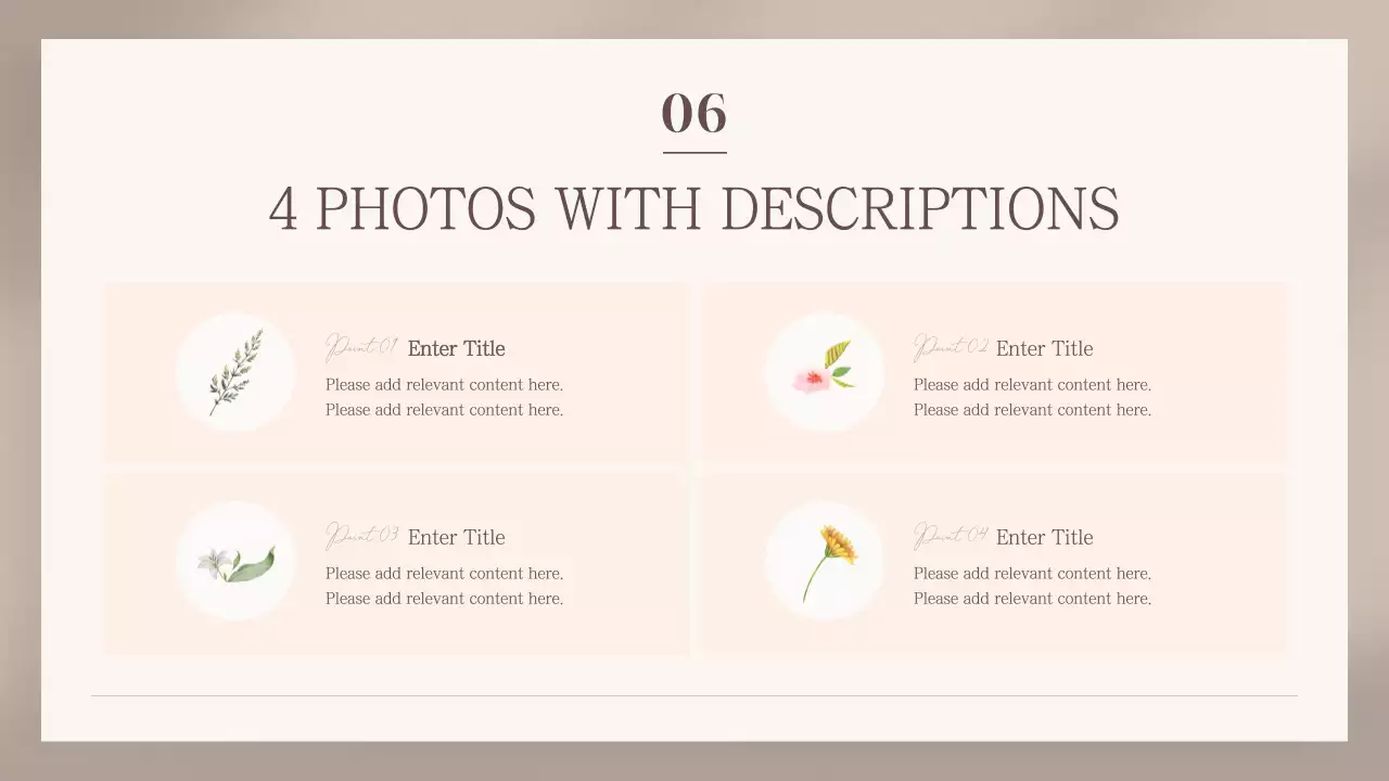 Beige Elegant Flower Presentation