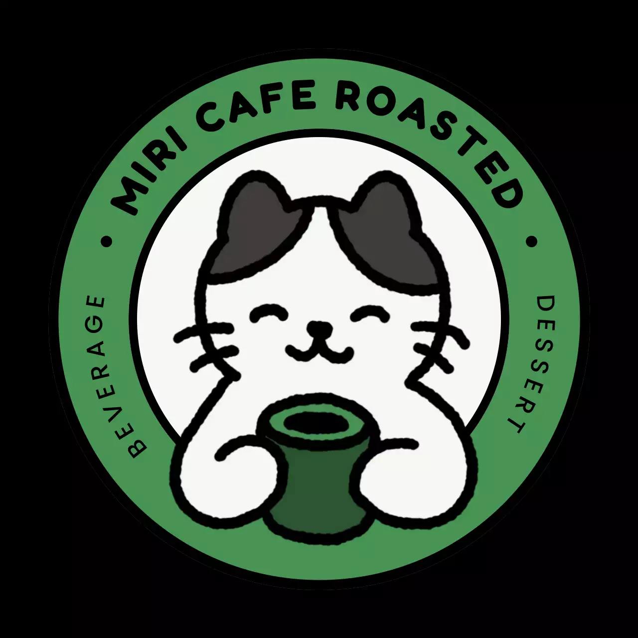 緑 かわいい カフェ ロゴ キャラクター