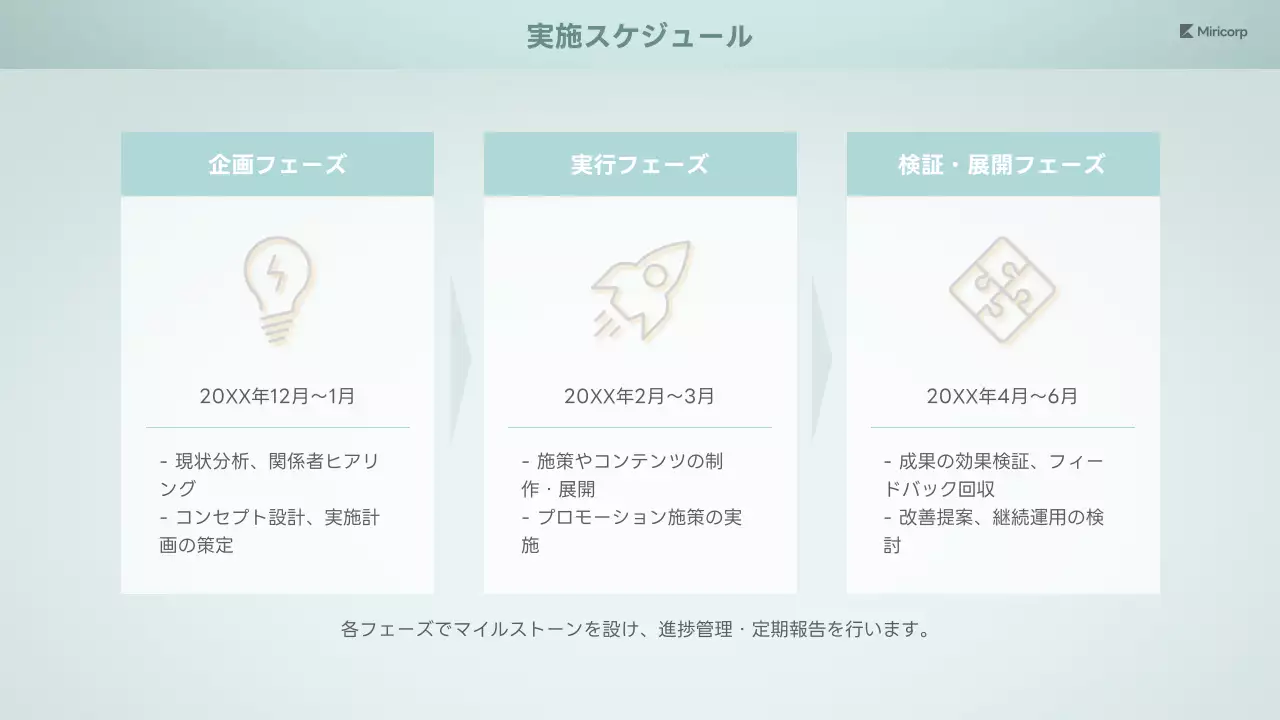 水色 モダン 観光 提案書