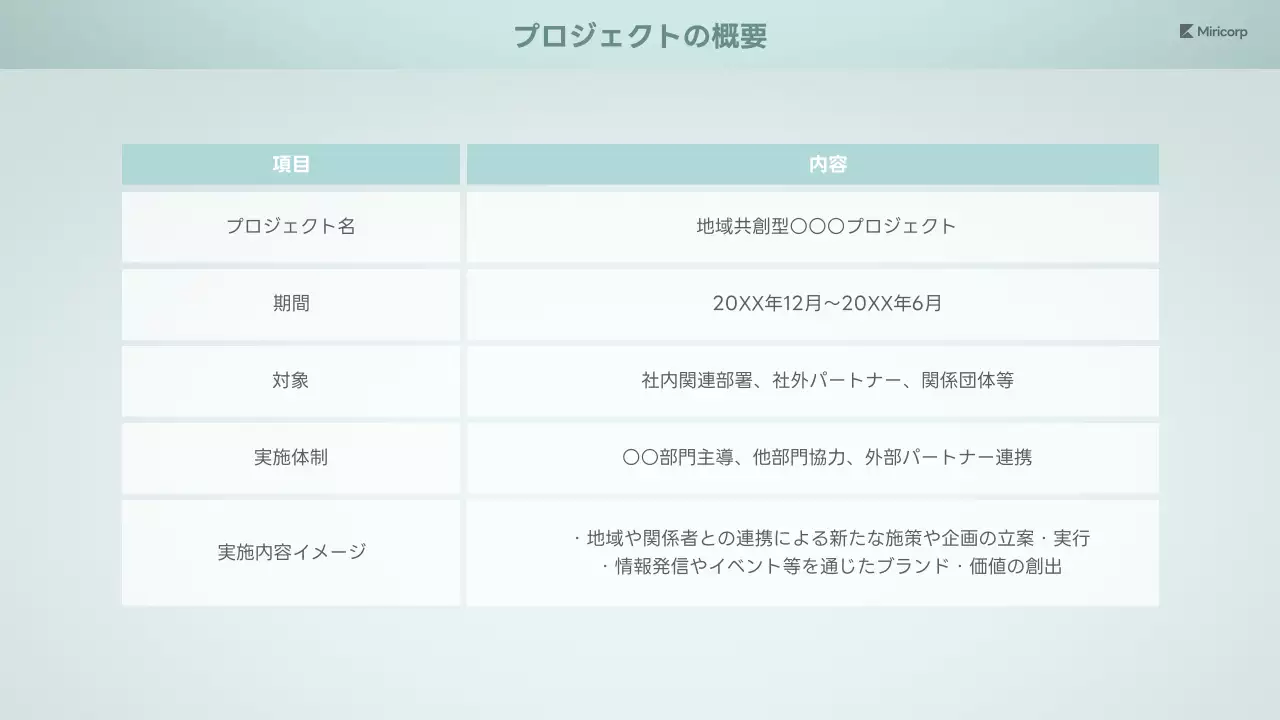 水色 モダン 観光 提案書