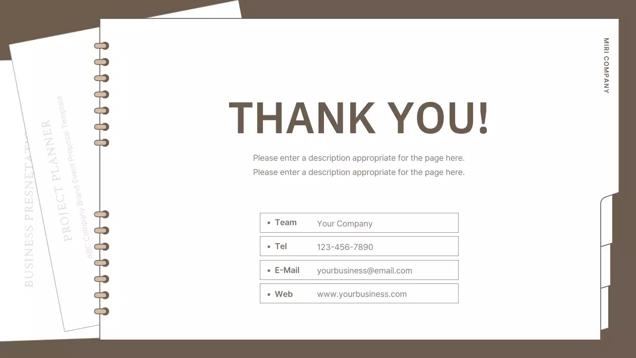 Trình bày tài liệu lập kế hoạch dự án tối giản màu nâu