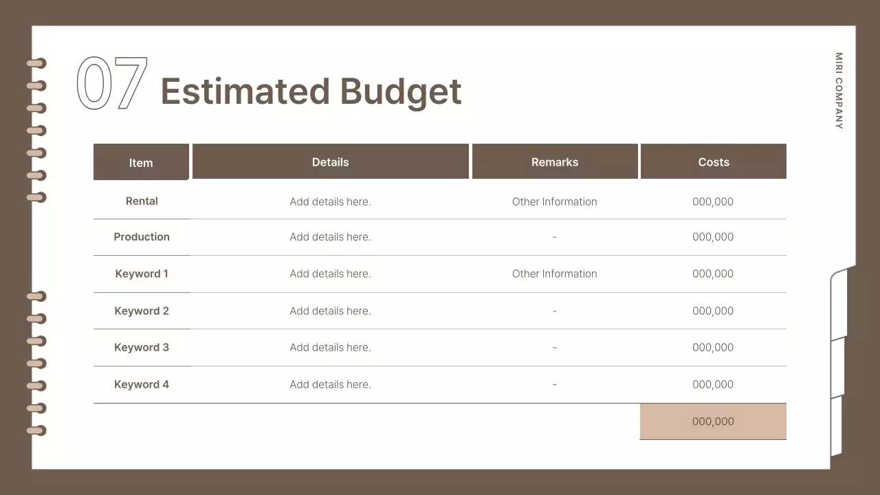 Trình bày tài liệu lập kế hoạch dự án tối giản màu nâu