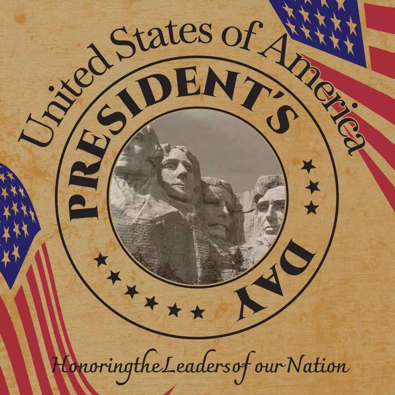 Beige Vintage President's Announcement Social Media Post