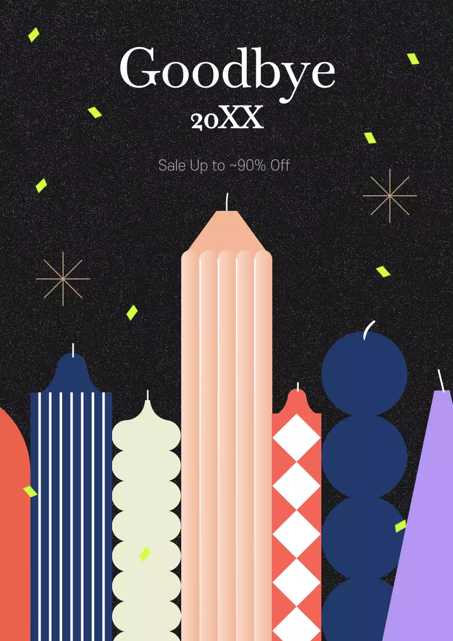 Black Modern Sale Promotion Poster