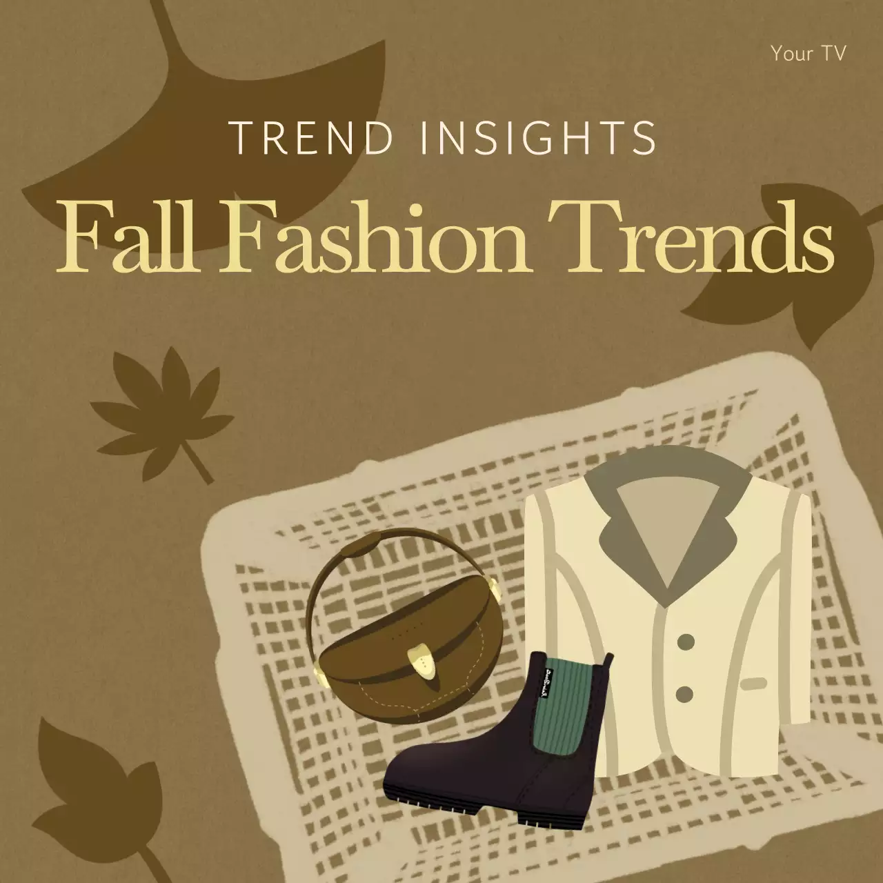 베이지 모던 패션 가이드 소셜 미디어 게시물