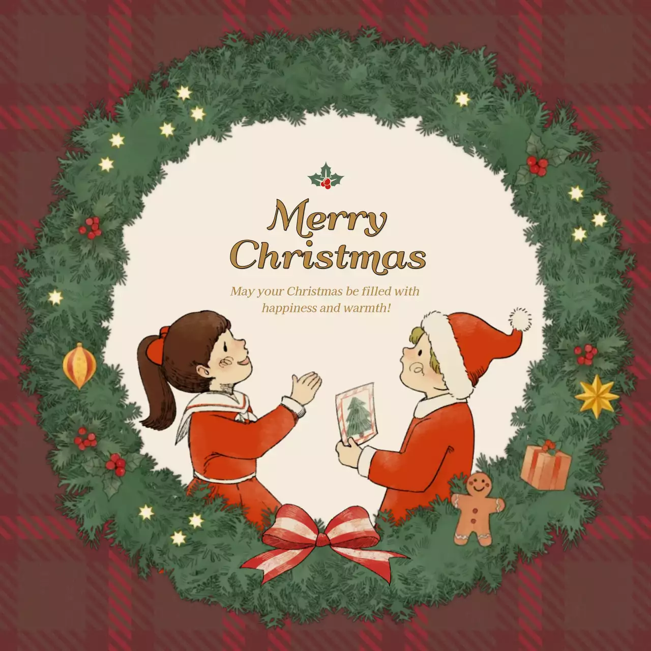 緑 かわいい クリスマス ポスター