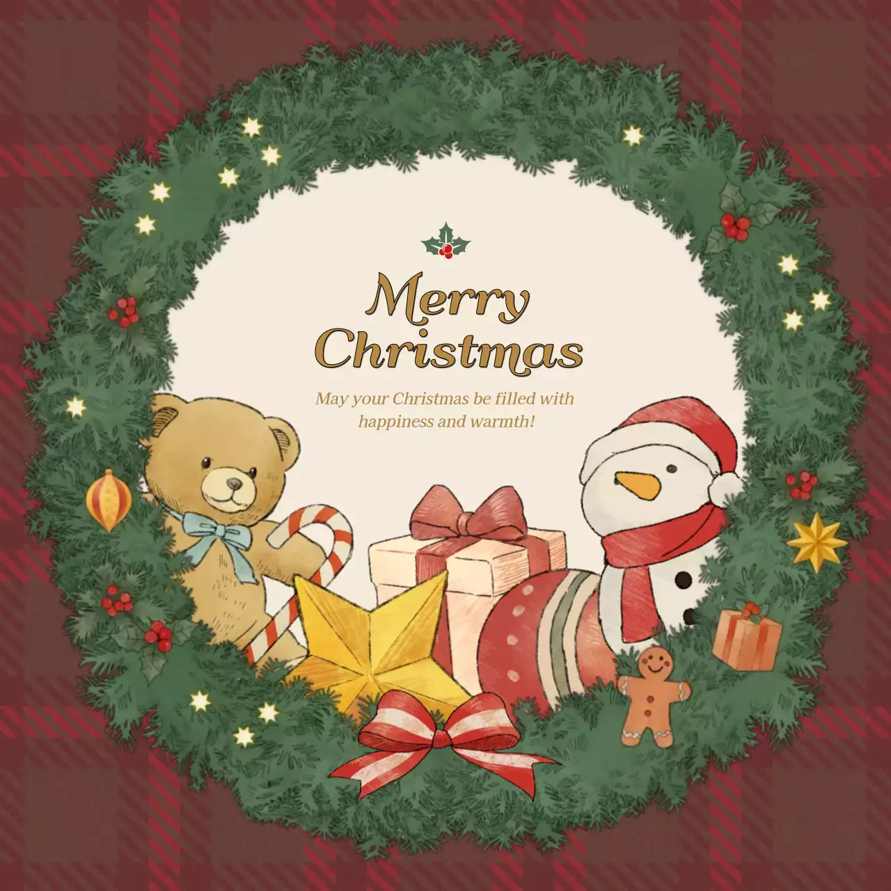 緑 かわいい クリスマス ポスター