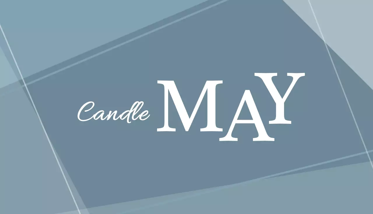 Blue Modern Candle Advertisement Business Card