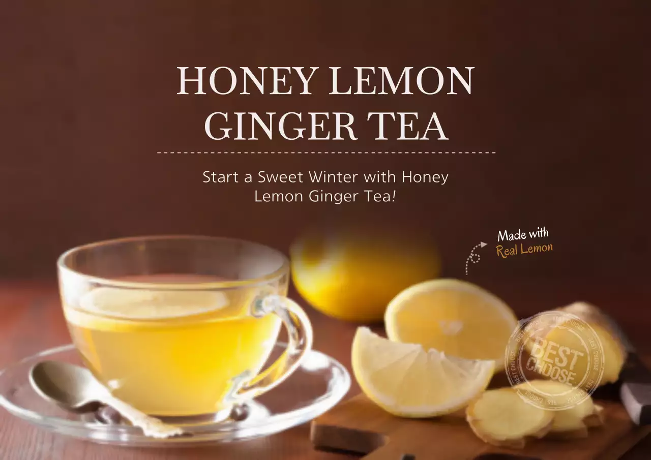 Yellow Traditional Tea Advertisement Poster