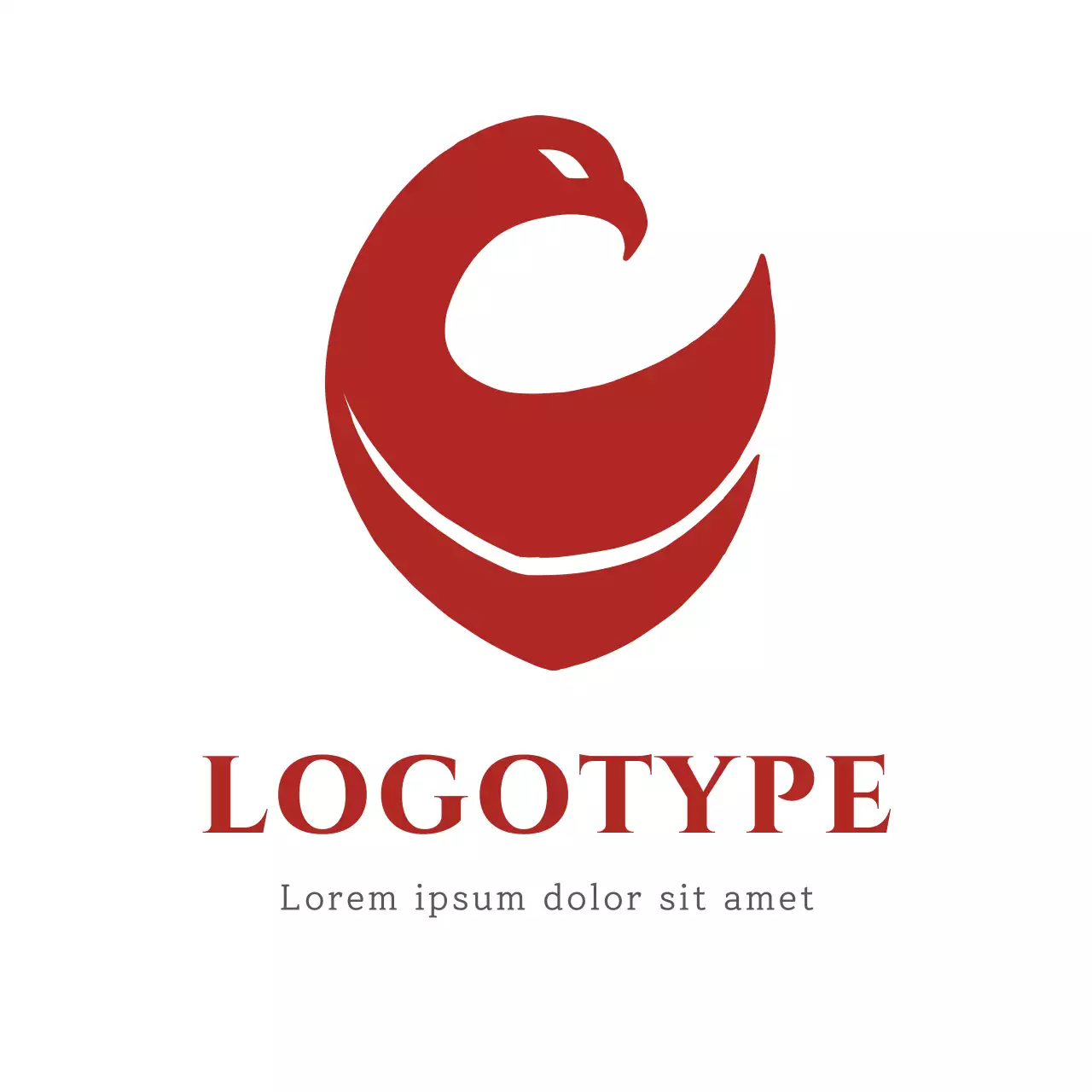 Red Simple Design Logo