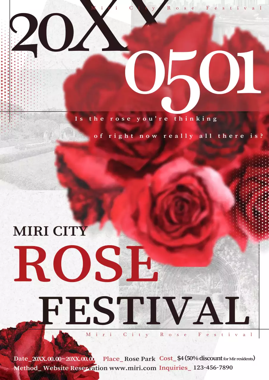 Promote the classic red and gray of the Tournament of Roses