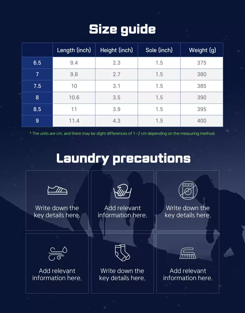 Sporty, tough outdoor sneakers in navy and fluorescent colors