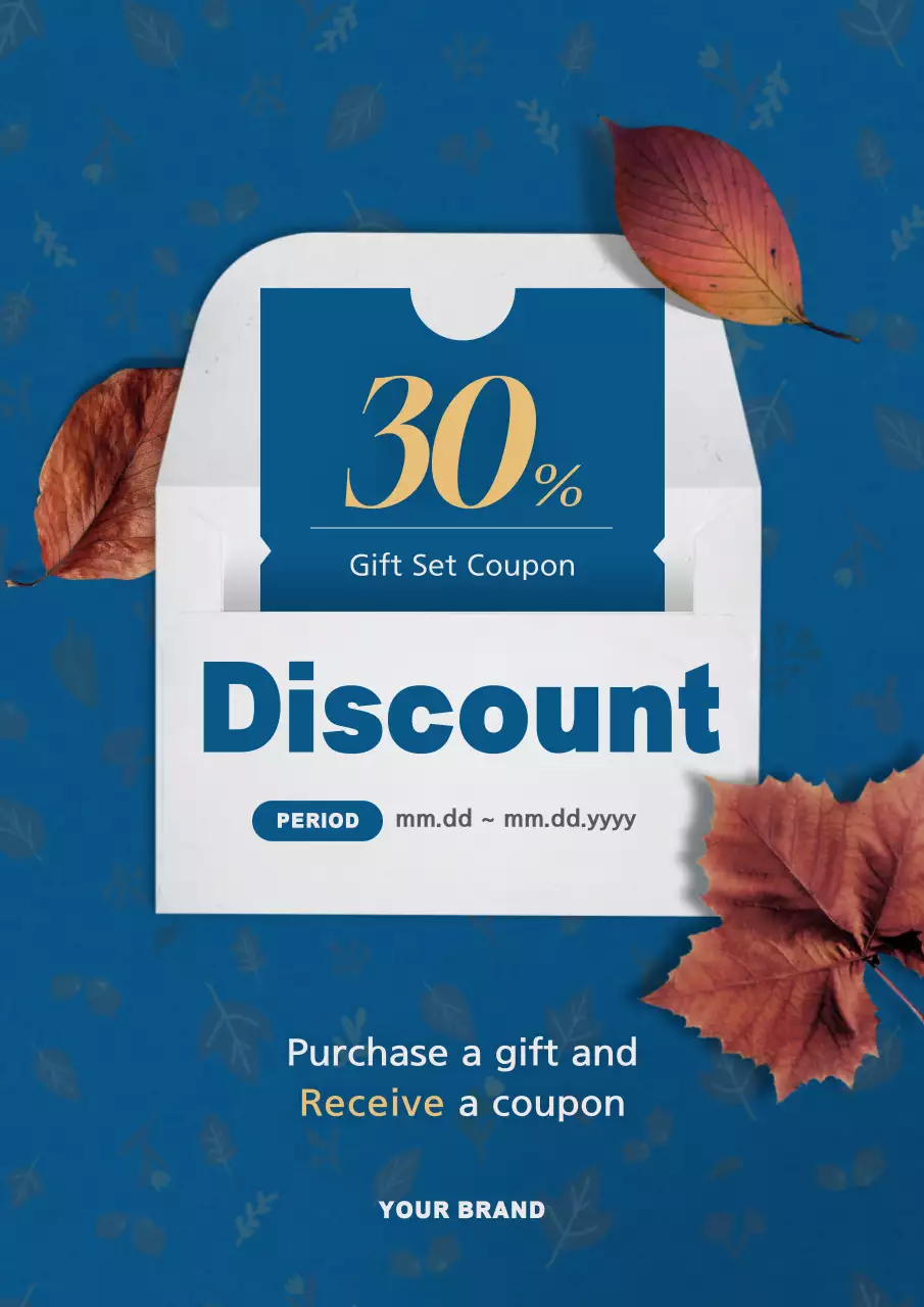 Blue Minimal Discount Promotion Poster