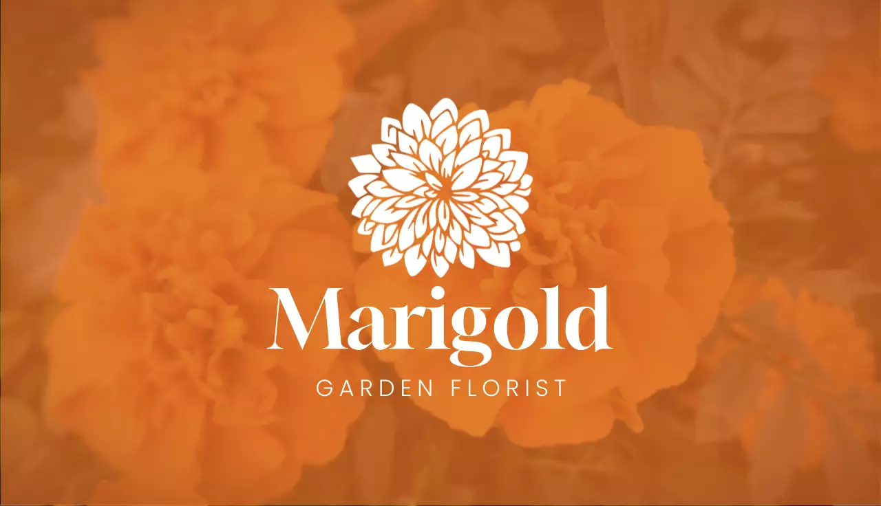 Orange Elegant Florist Business Card