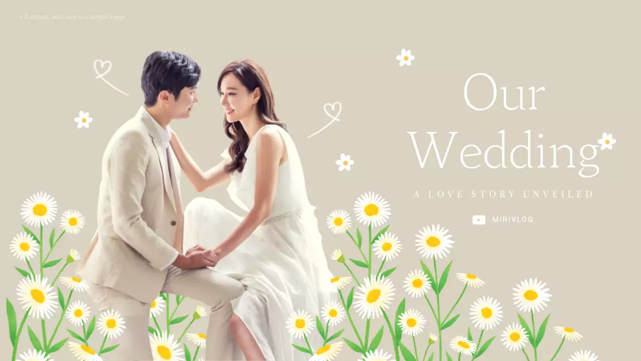 베이지색과 흰색의 결혼식 브이로그
