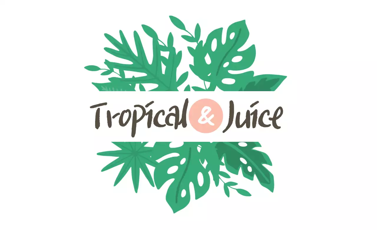 緑 トロピカル ジュース ロゴ ファンシーバナー