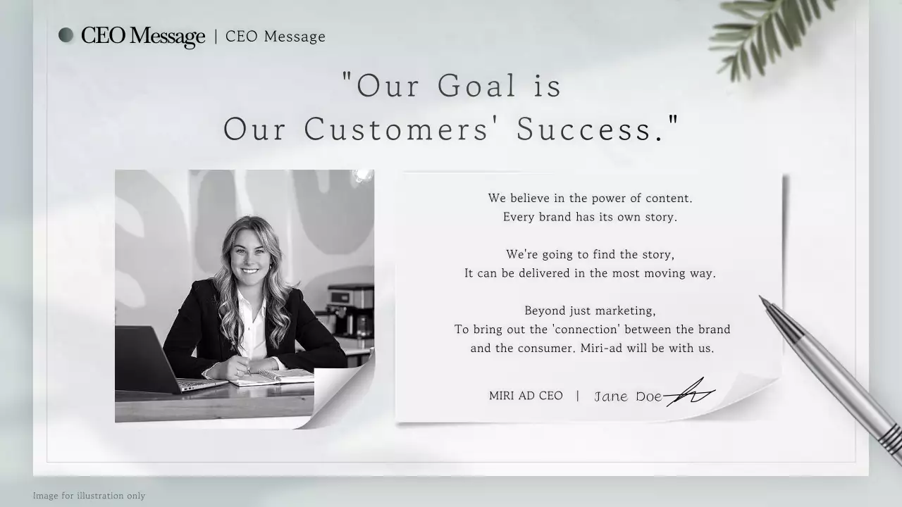 초록색과 흰색의 모던한 스토리텔링형 기업 소개서