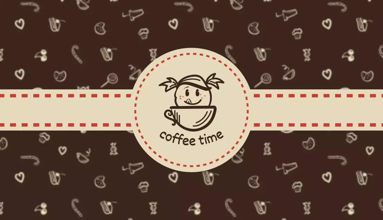 Brown Cute Invitation Business Card