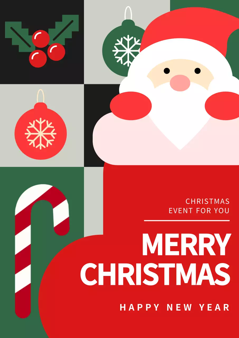 빨강 심플한 크리스마스 행사