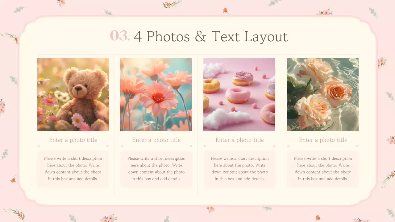 Pink Floral Wedding Presentation