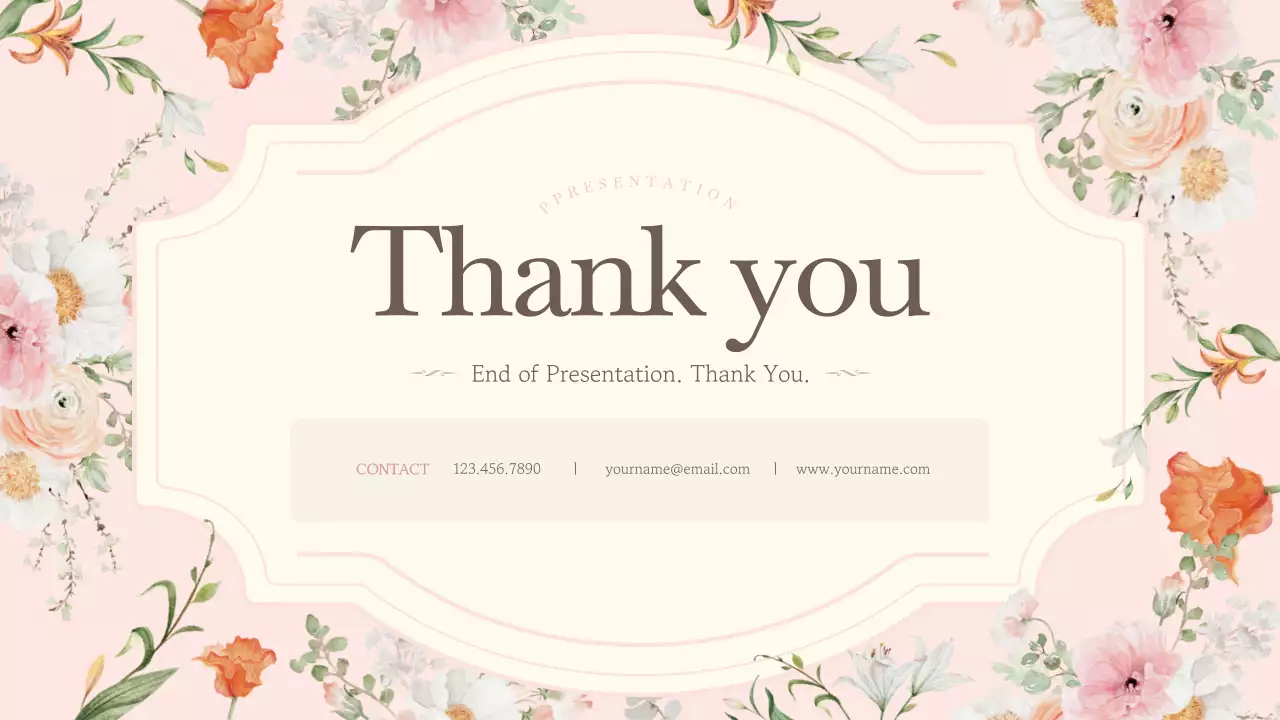 Pink Floral Wedding Presentation