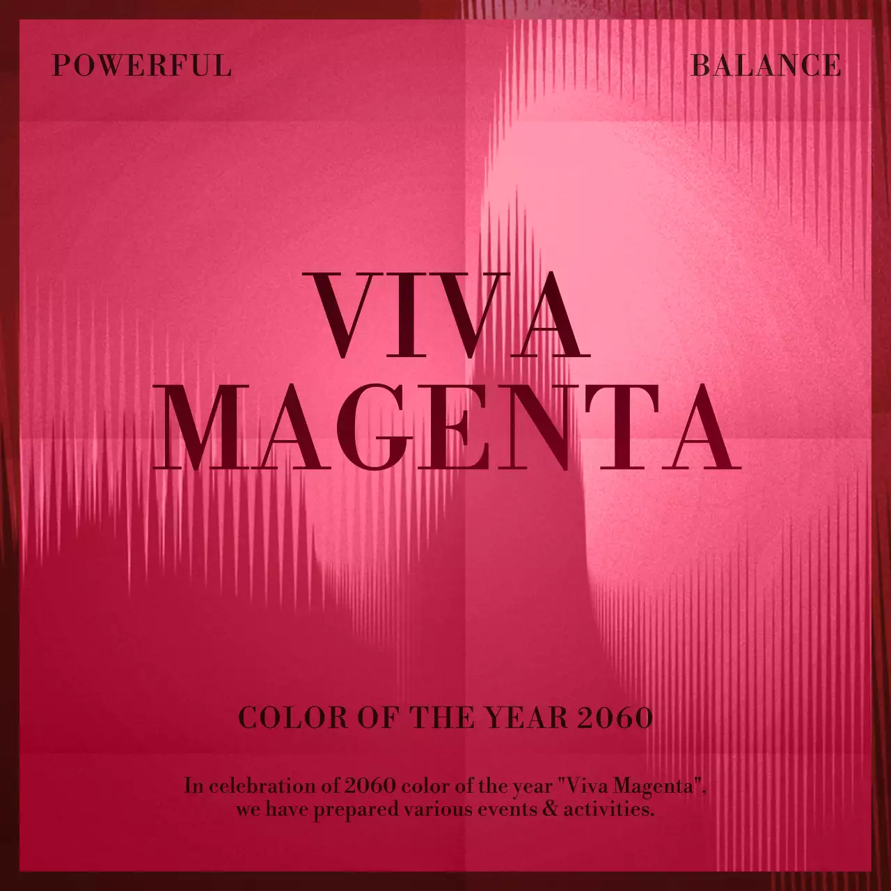 Promoting the color of the year with a splash of pink