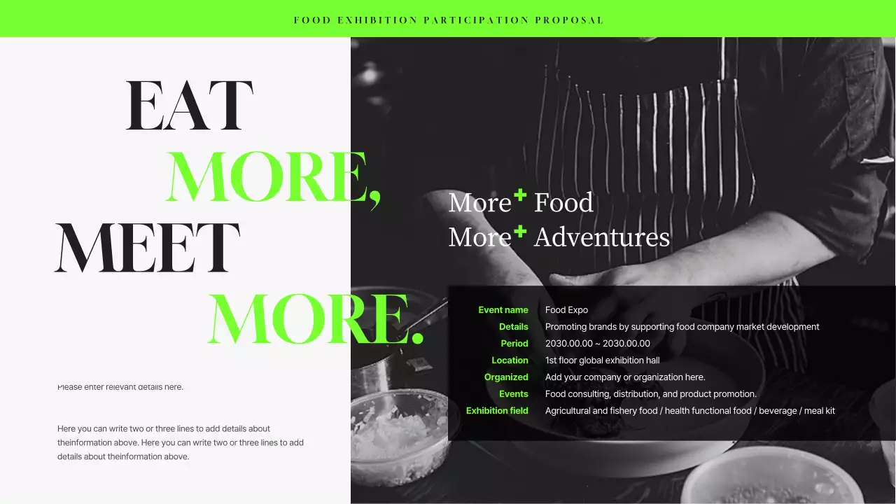 Green Modern Food Proposal Presentation