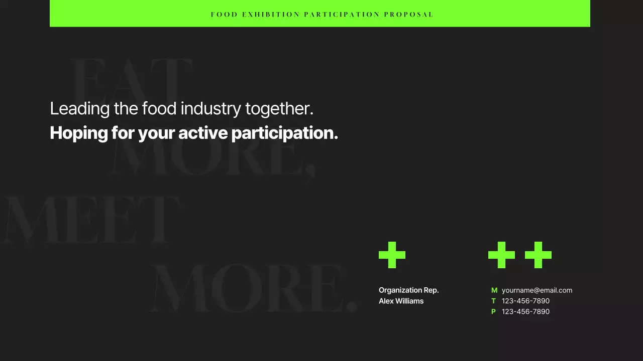 Green Modern Food Proposal Presentation